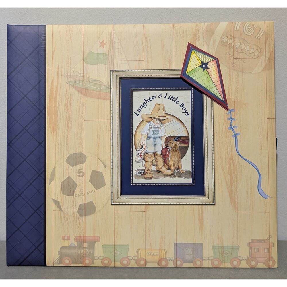 Unused Open Box Sue Skeen "Laughter of Little Boys" 12x12 Scrapbook Kit Album - Picture 8 of 9